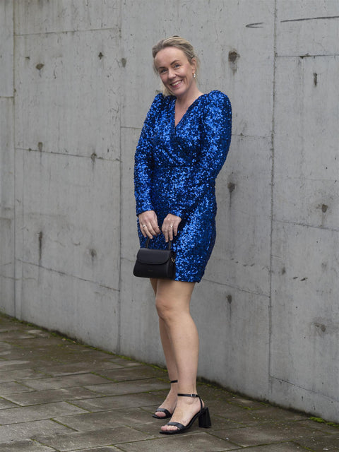 Danna short Sequins dress Blå