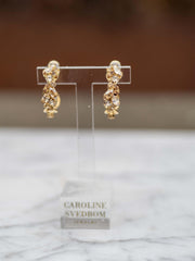 Stella loop earrings gold silk combo Lys Rosa