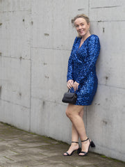 Danna short Sequins dress Blå