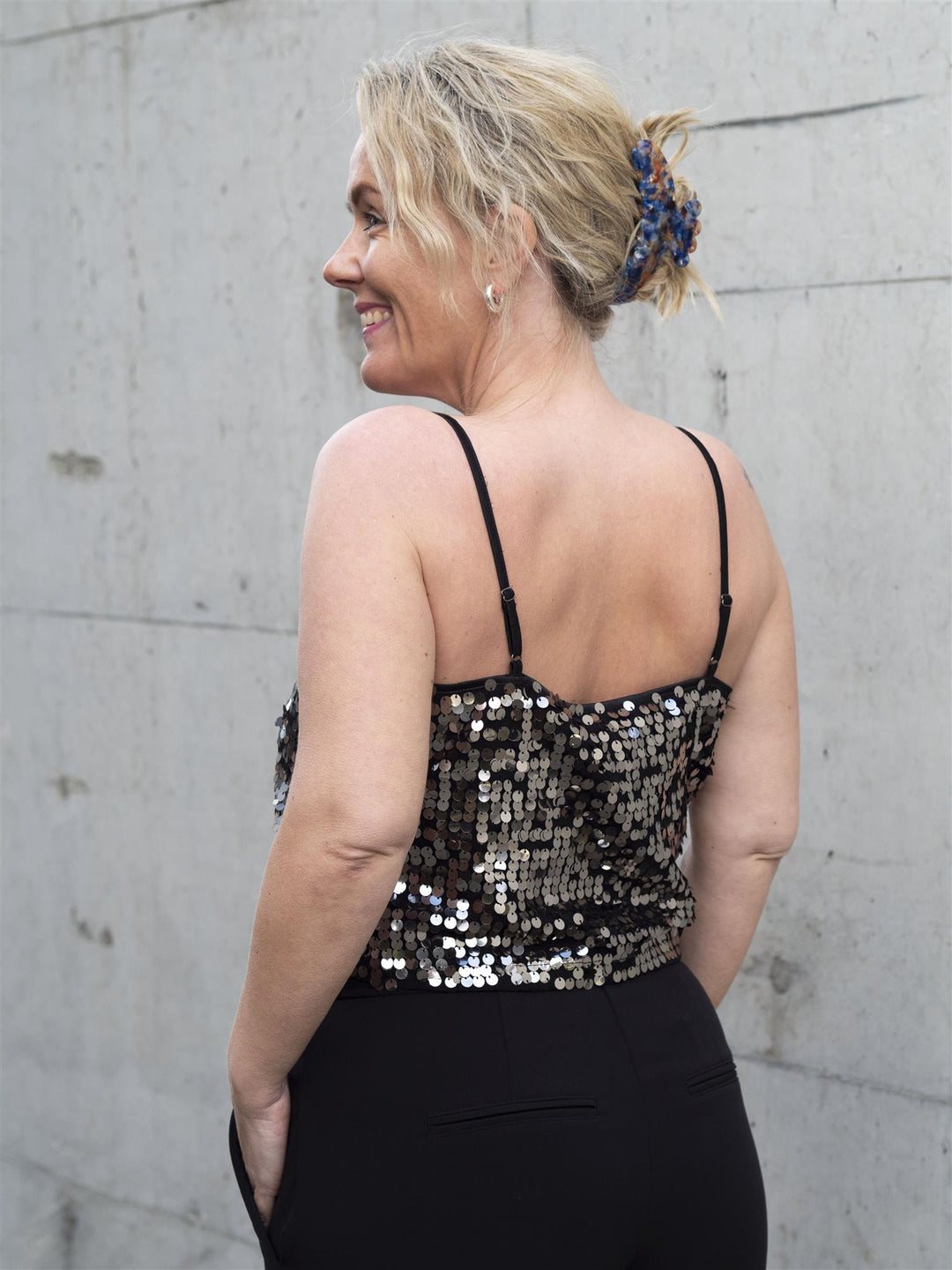 Quinn Short Top Sølv