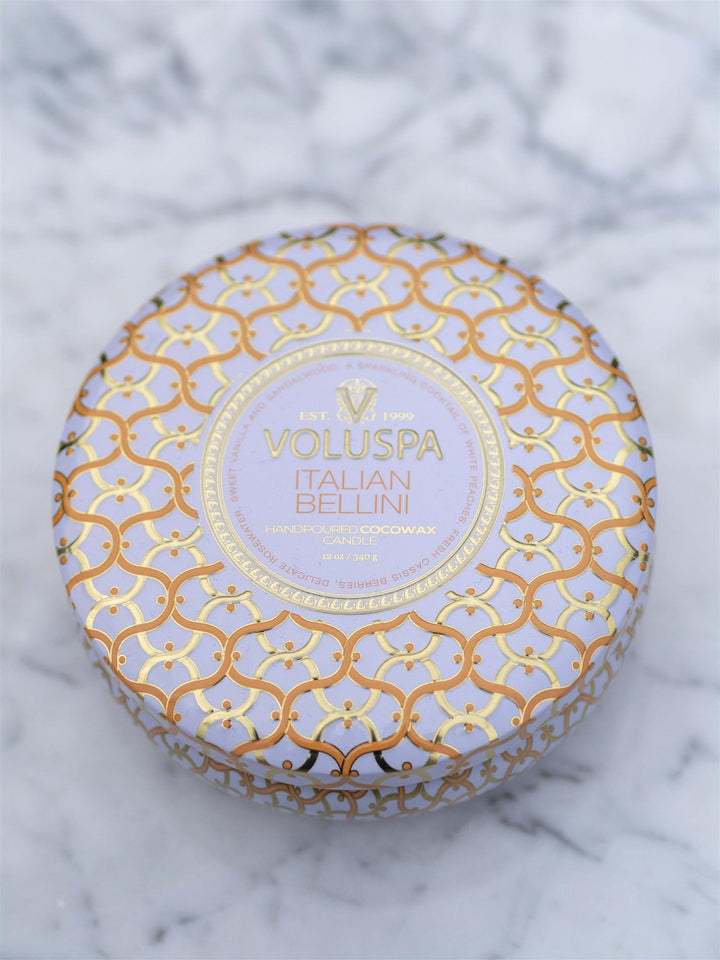 Italian Bellini 3-wick Tin Hvit