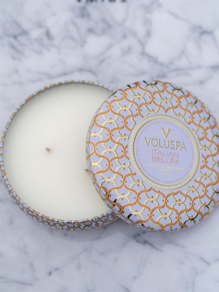 Italian Bellini 3-wick Tin Hvit