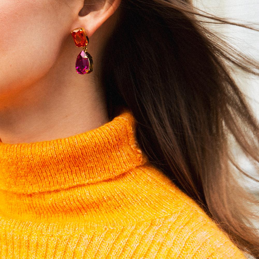 Lydia Short Earrings Multi