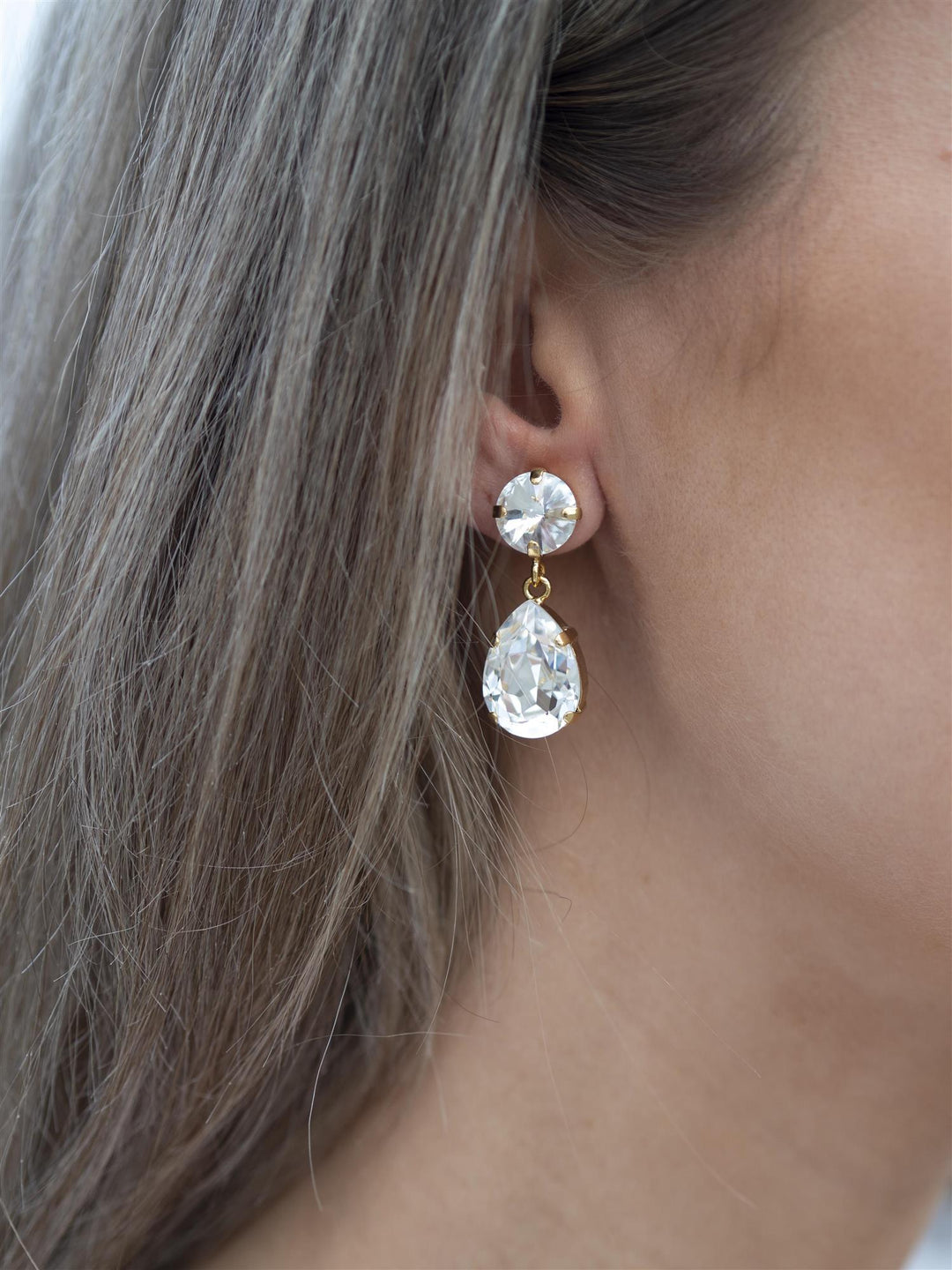 Classic Drop Earings Crystal