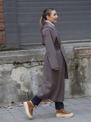 Milla shawlcollar Brun