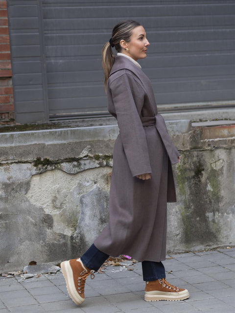 Milla shawlcollar Brun