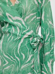 Sirine LS Midi Wrap Dress Grønn