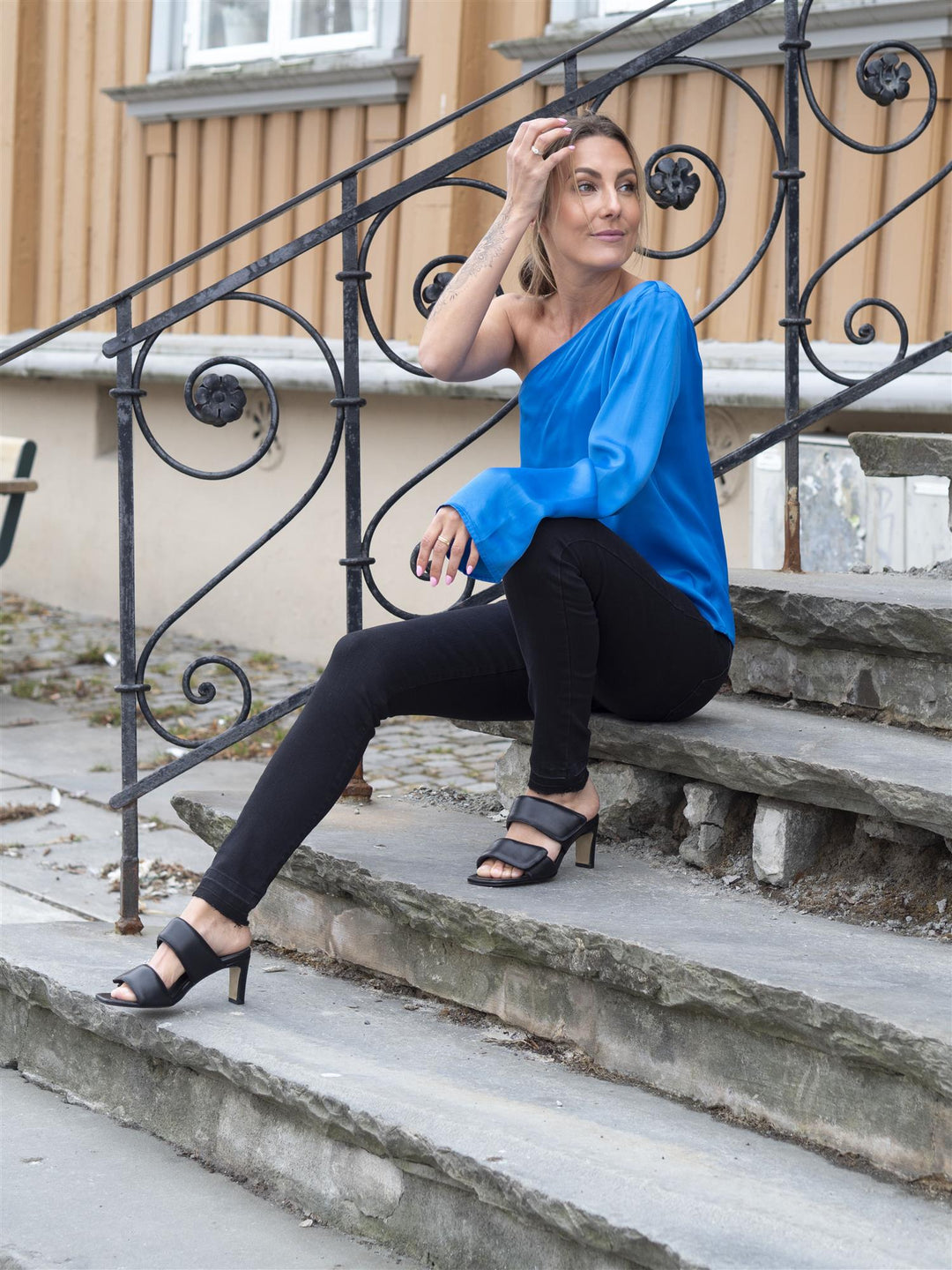 Portia Top Blå