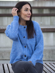 Lulu LS knit Short Cardigan Blå