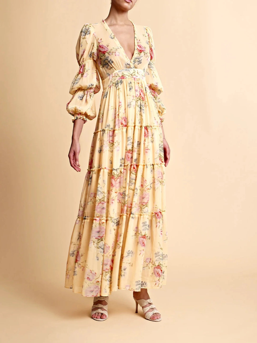 Chiffon Maxi Dress Gul – byDryss