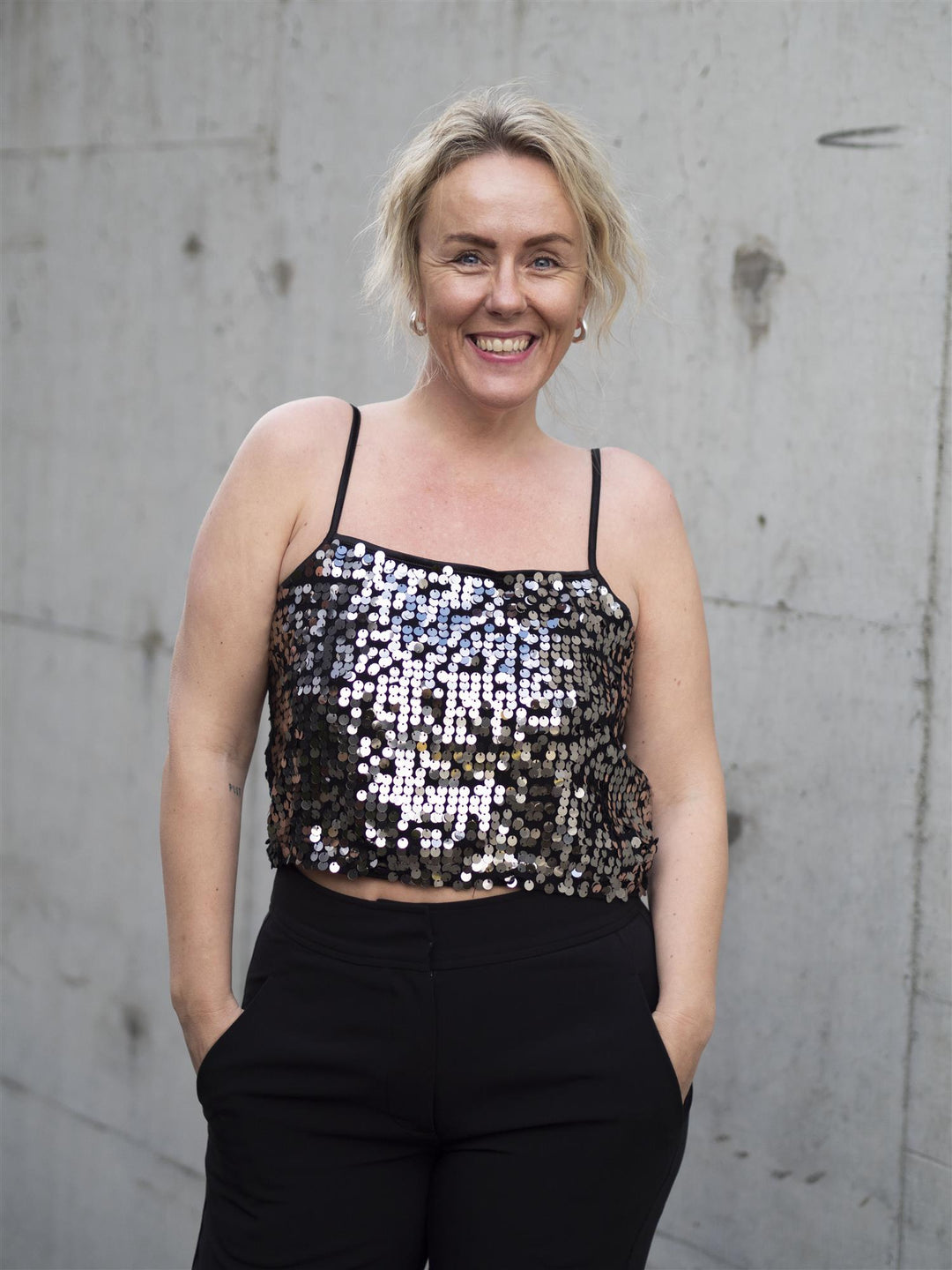 Quinn Short Top Sølv