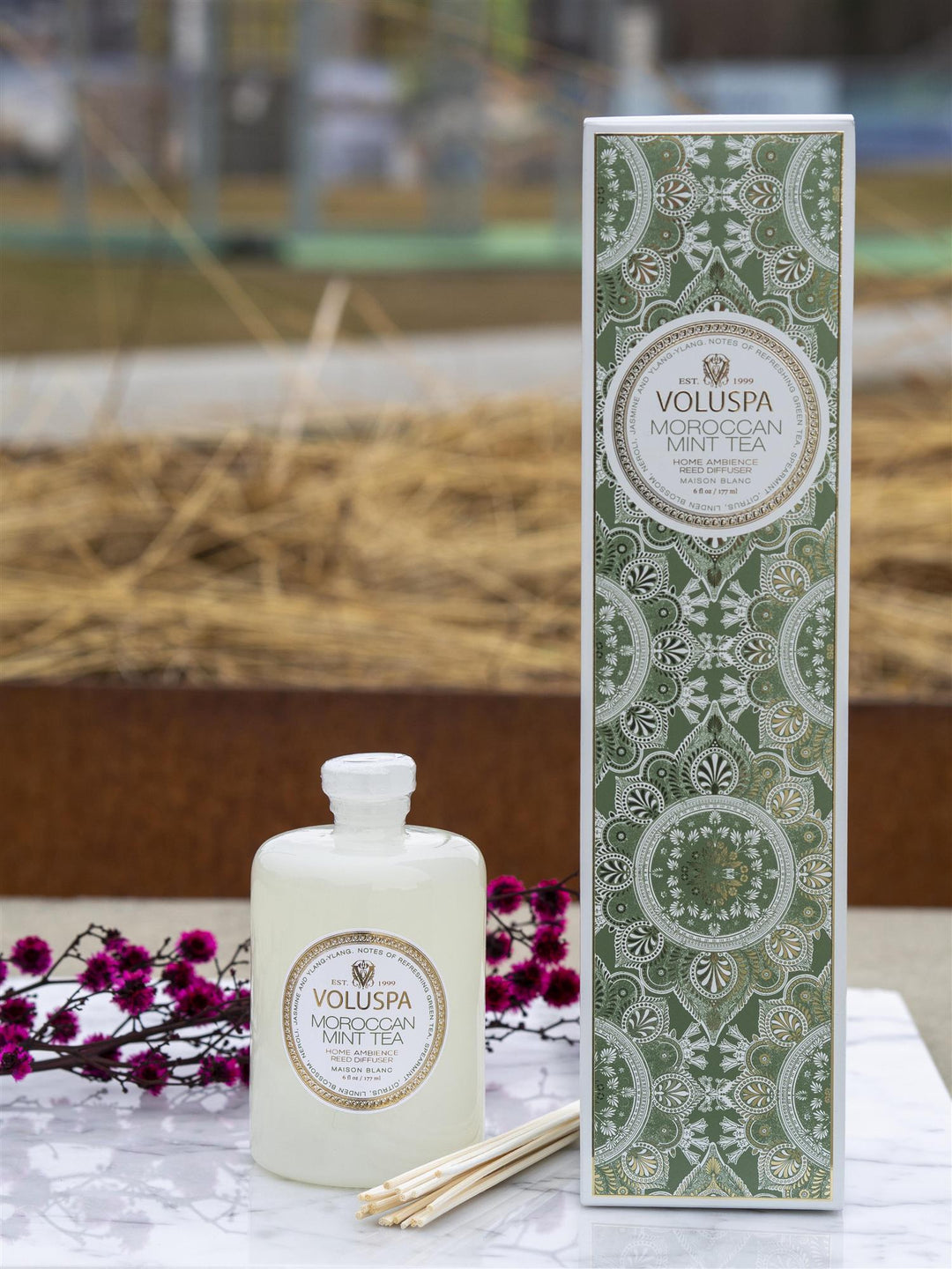 Reed Diffuser Moroccan Mint Tea Hvit