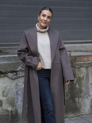 Milla shawlcollar Brun
