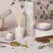 3 Wick Tin Candle Eucalyptus & White Hvit