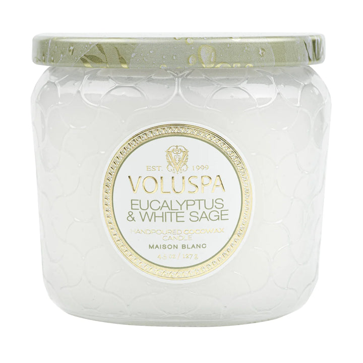 Petite Candle Eucalyptus &amp; White Hvit
