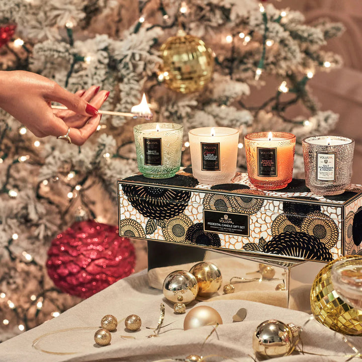 Japonica Holiday Pedestal Gift Set