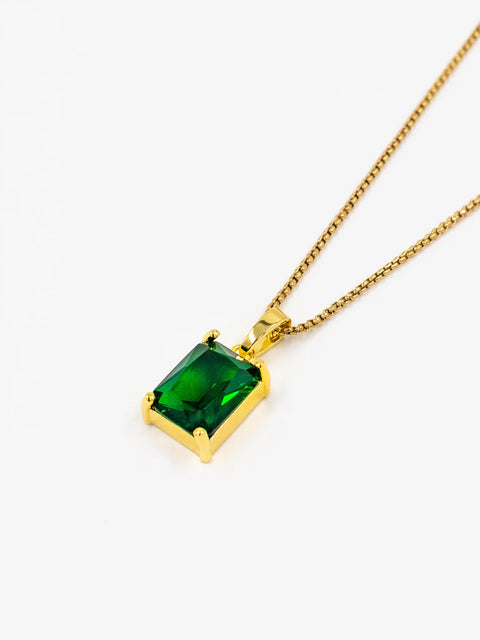 Gem Necklace Emerald Grønn