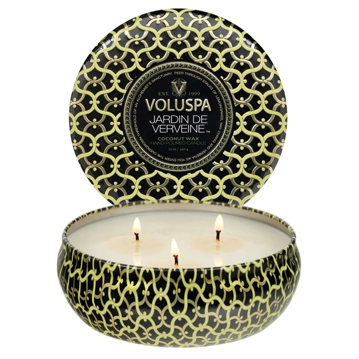 3 Wick Tin Candle Jadin De Verveine Gul