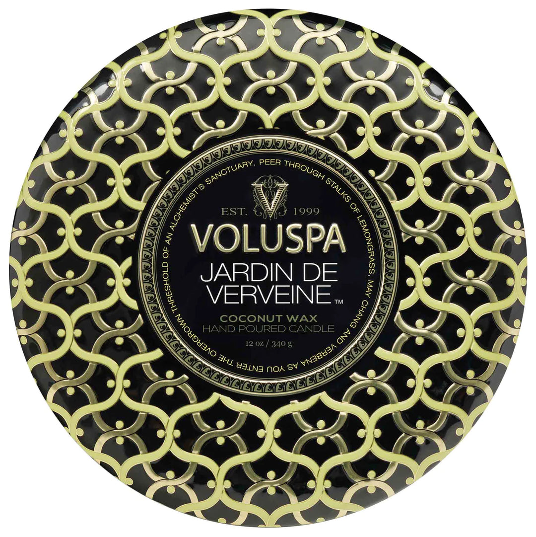 3 Wick Tin Candle Jadin De Verveine Gul
