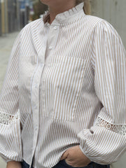 Tiffany Stripe Shirt Beige