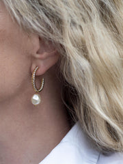 Kaia Pearl Earrings Crystal