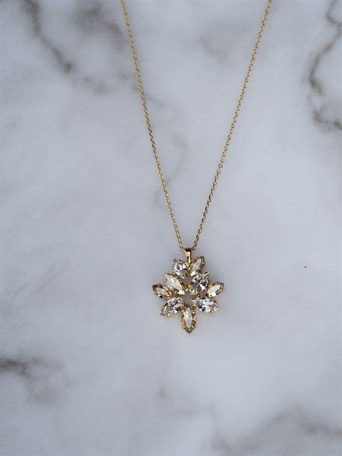 Melia Necklace Gold Krystall