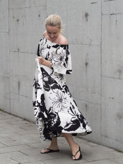 Oline Dress Hvit/Sort