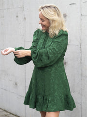 Jacquard Mini Dress Grønn