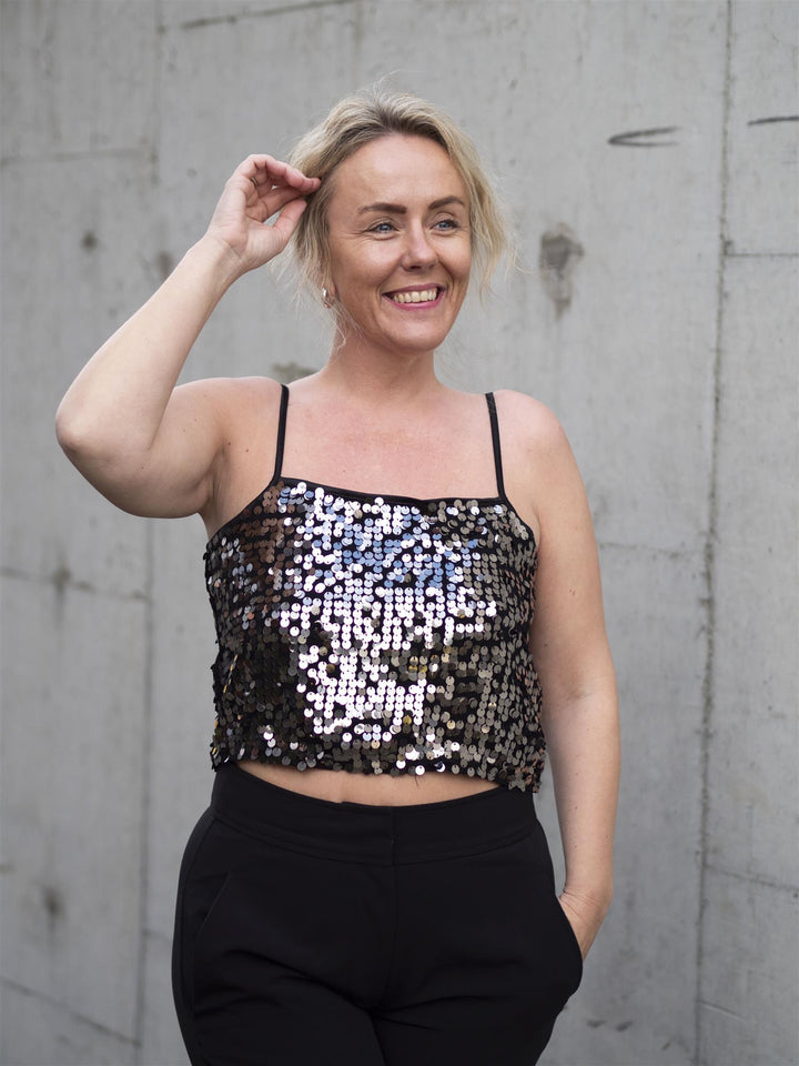 Quinn Short Top Sølv