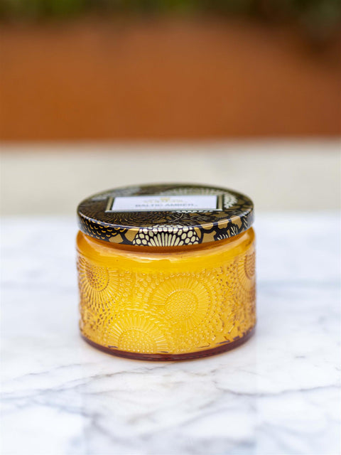 Small Glass Jar Baltic Amber Oransje