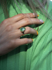 Mini Drop Ring Eplegrønn