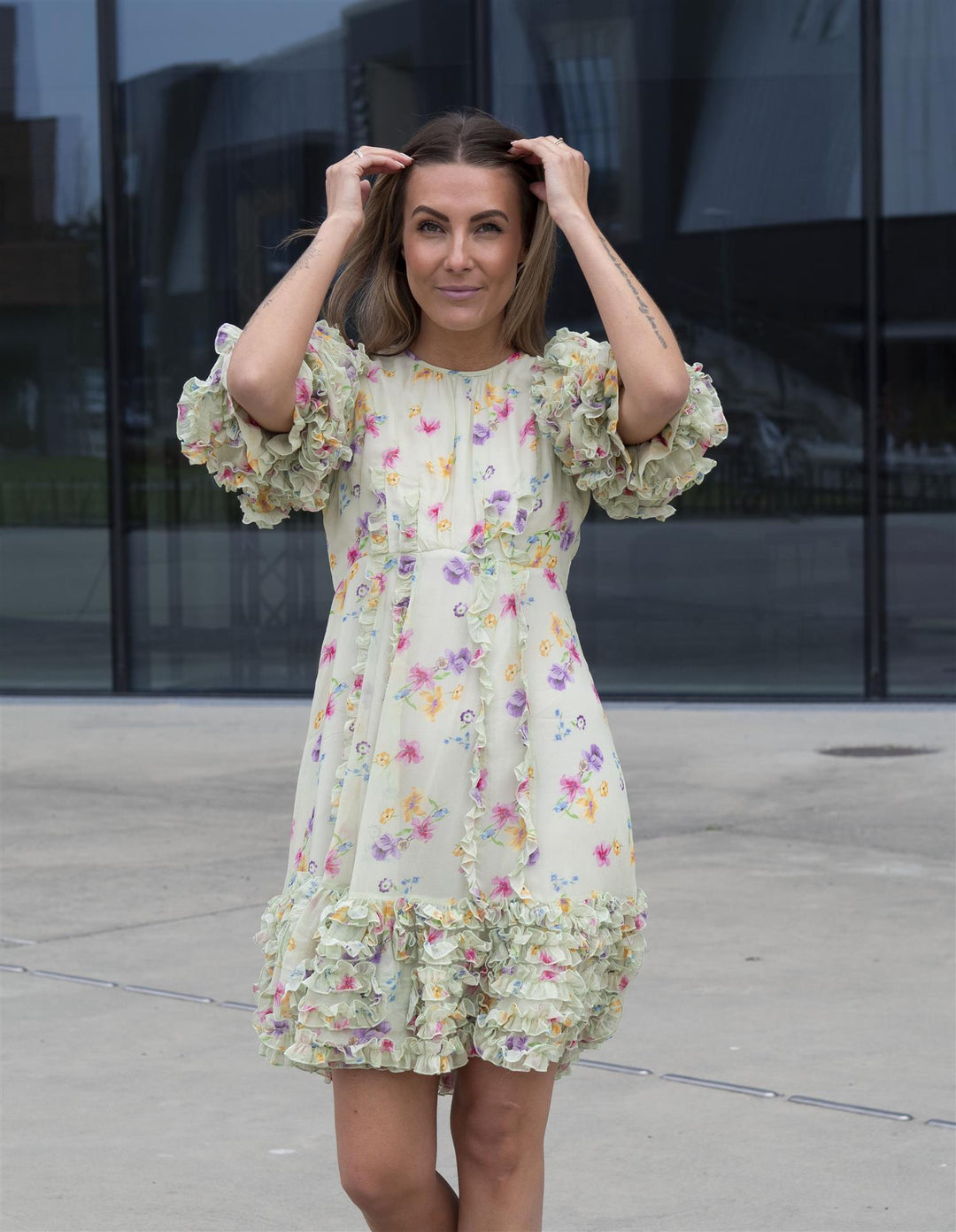 bytimo chiffon dress Bytimo Chiffon Maxi Dress In Light Hortensia